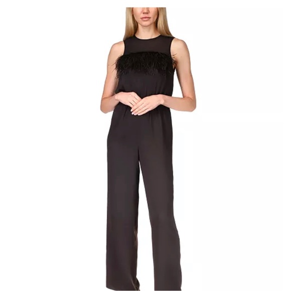 Michael Michael Kors Feather Trim Jumpsuit - Picture 6 of 7